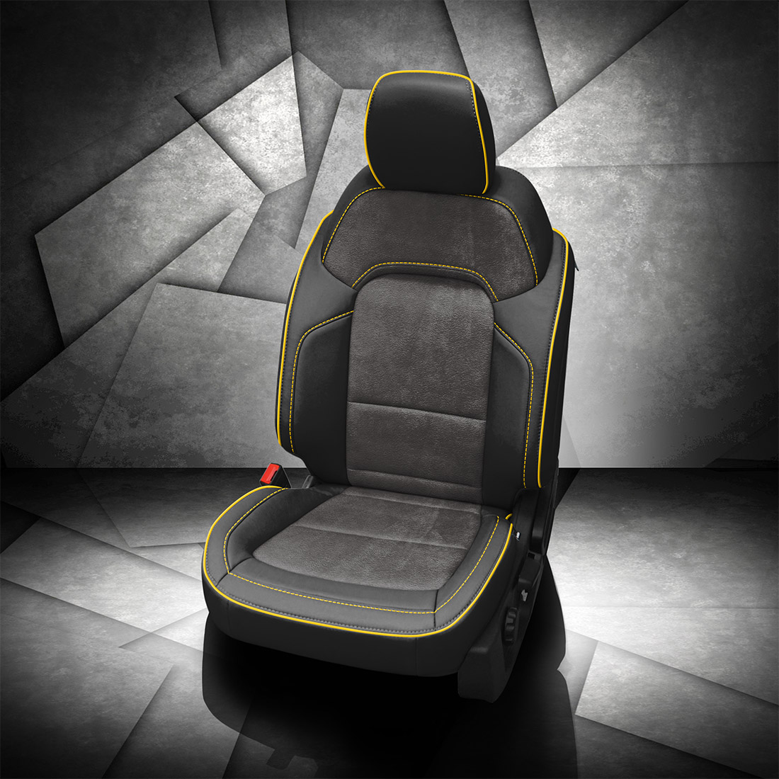 BLACK wrap, ~6929 DARK SLATE Body, HYPER YELLOW piping