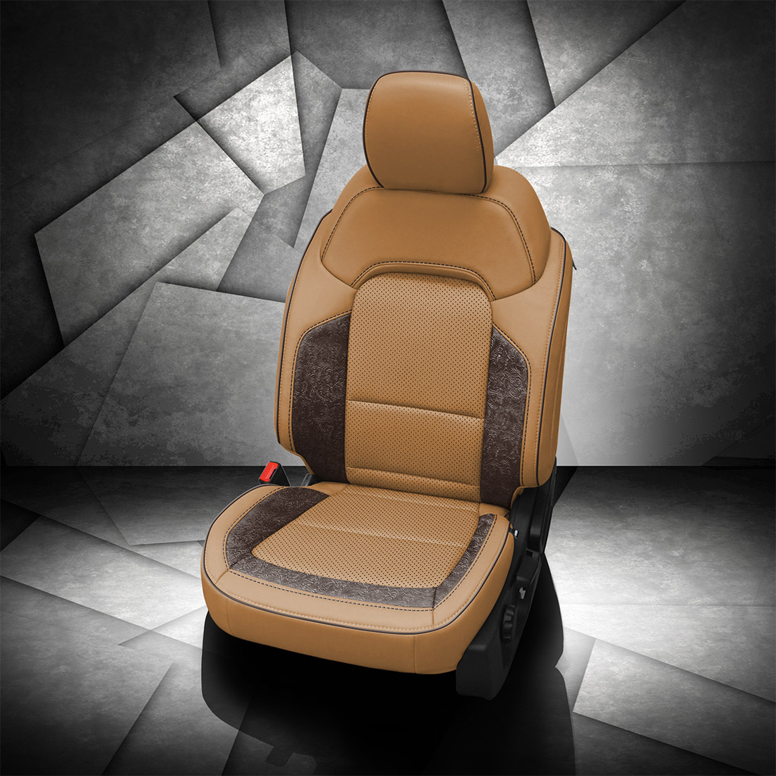 TAN wrap, TAN Insert, Perf Inserts, COFFEE piping, OUTLAW BROWN wings