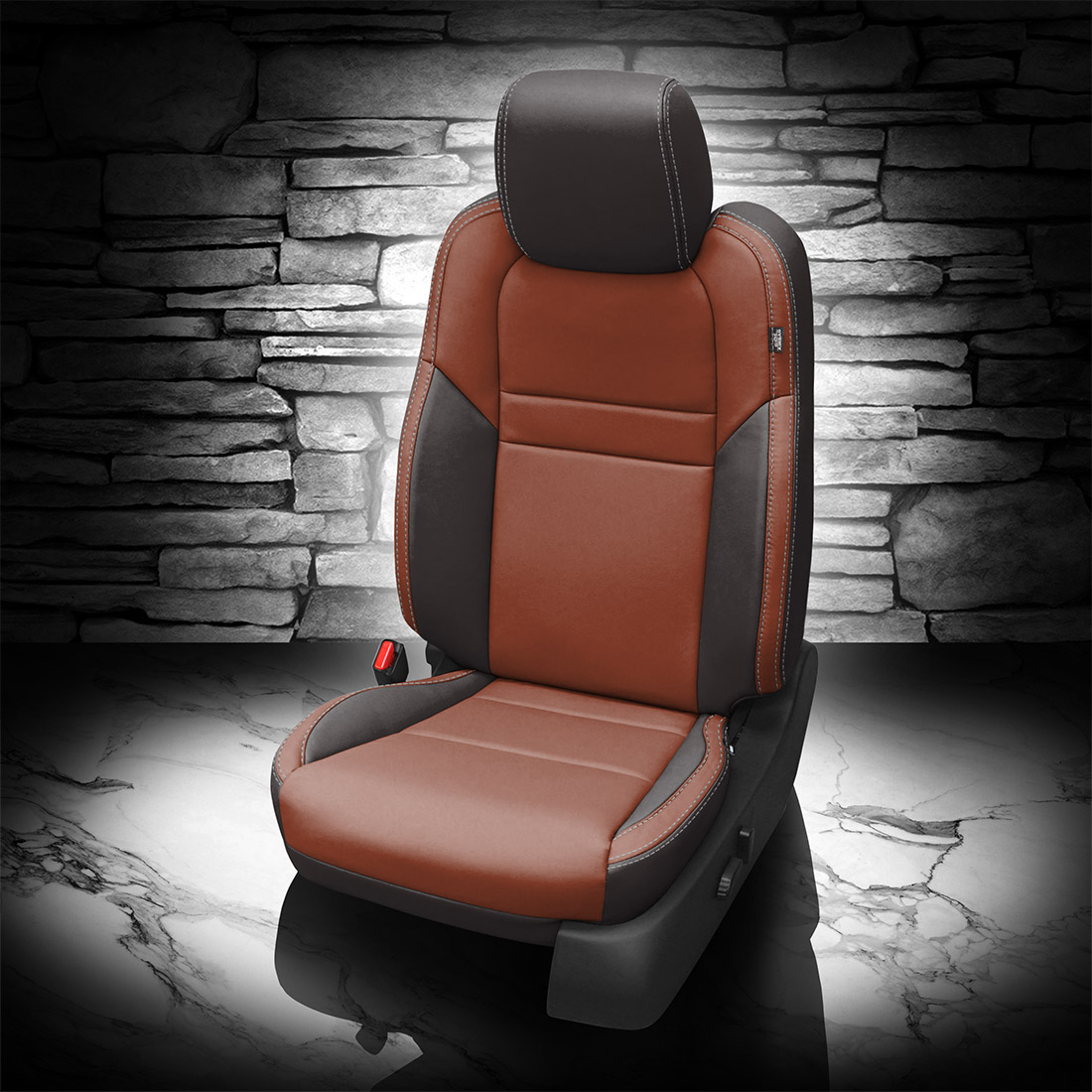 DK GRAPHITE wrap, COGNAC Body, STONE contrast all stitch, COGNAC wings