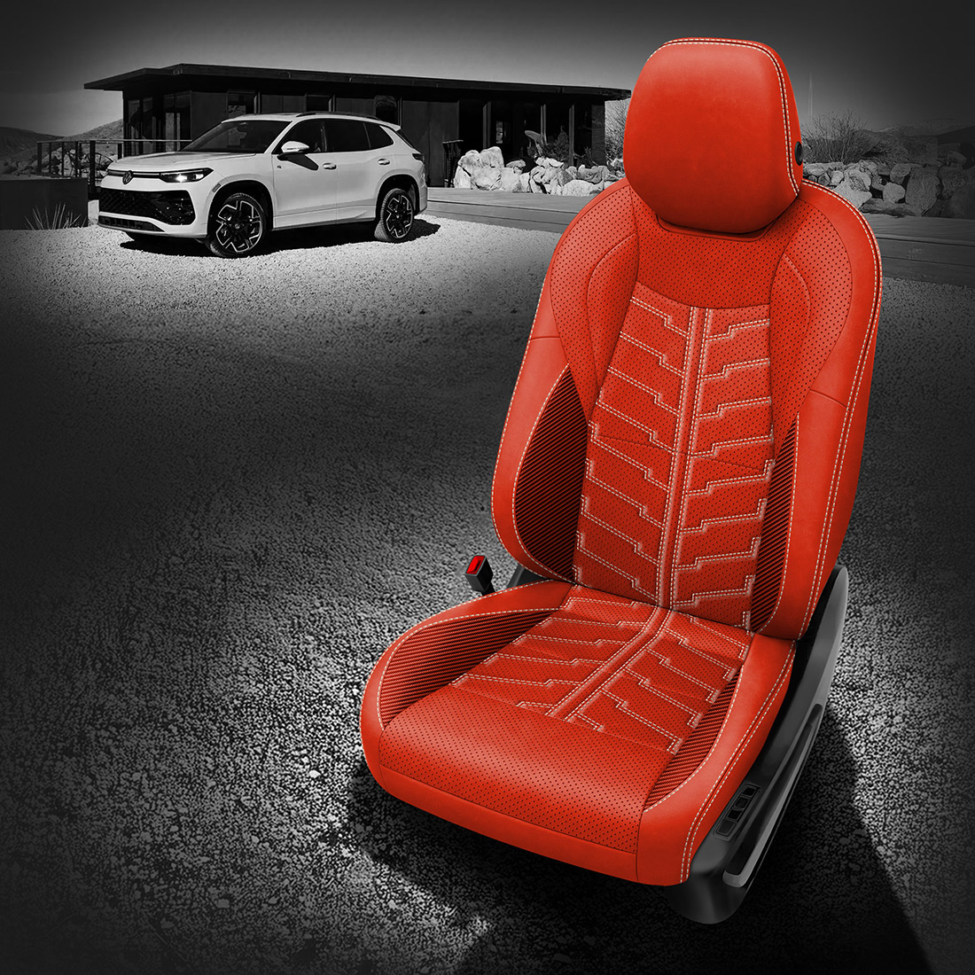 SALSA wrap, C CRIMSON Wings, Perf Body, PEARL contrast all stitch, Tek Stitch ELEKTRITEK INSERTS, SALSA TekColor
