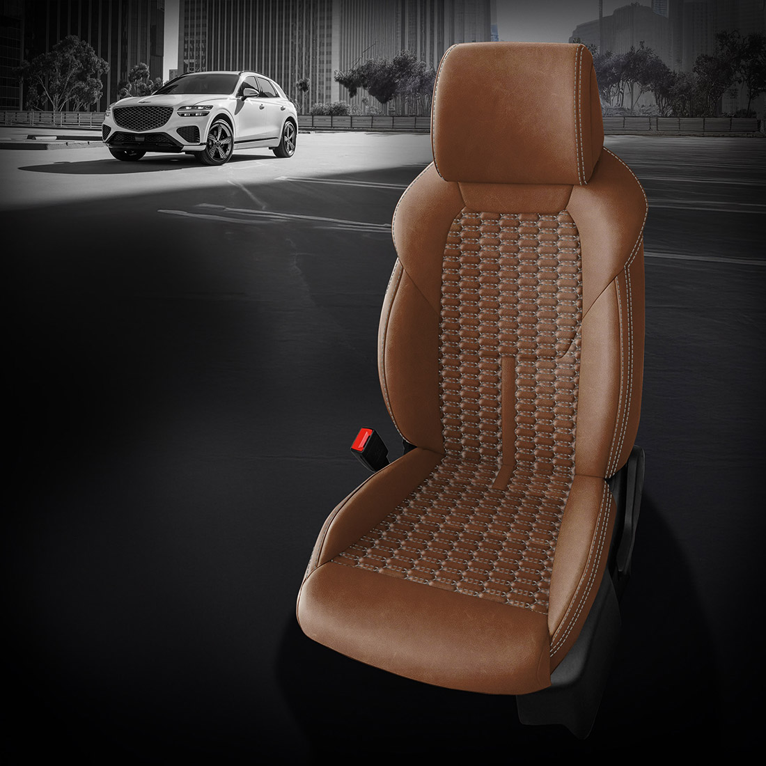 MAHOGANY wrap, SILVER contrast all stitch, Tek Stitch DOUBLE HEX INSERTS, SILVER TekColor