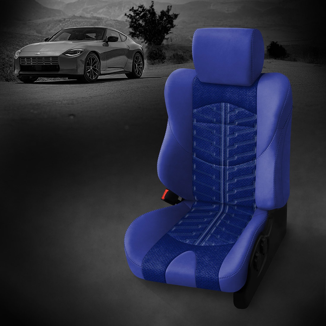 COBALT wrap, ~3037 SAPPHIRE Body, Perf Body, +ROYAL BLUE contrast all stitch, Tek Stitch ELEKTRITEK INSERTS, +ROYAL BLUE TekColor