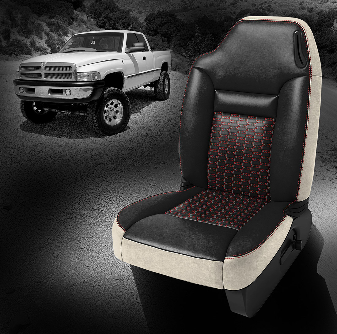 PEARL wrap, BLACK Facing, RED contrast all stitch, Tek Stitch DOUBLE HEX INSERTS, RED TekColor