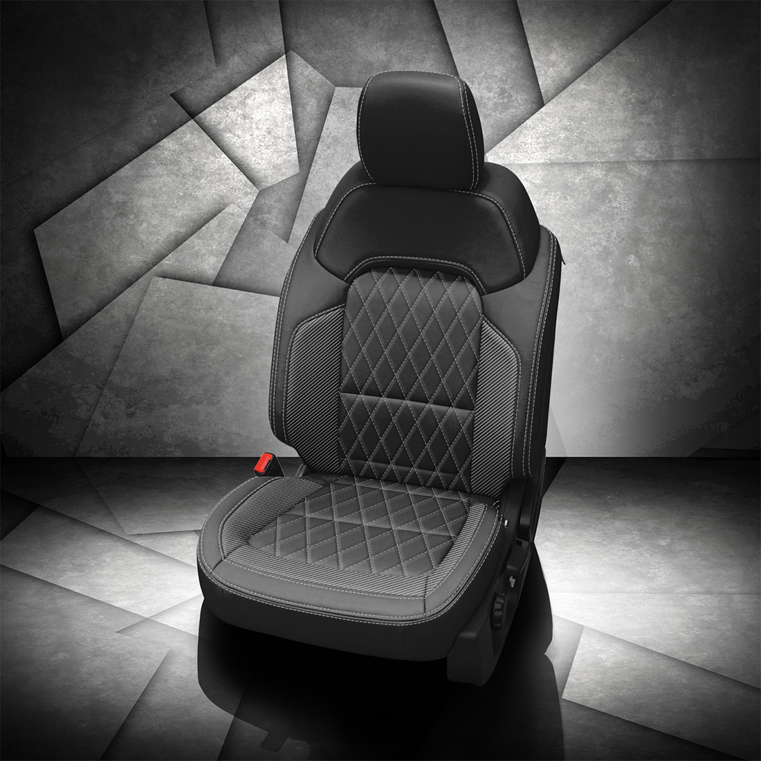 BLACK wrap, C BULLET Wings, SILVER contrast all stitch, TekStitch Diamond inserts, SILVER TekColor