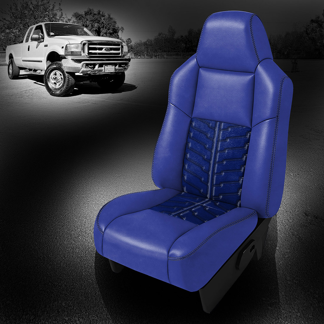 COBALT wrap, ~3037 SAPPHIRE Insert, BLACK contrast all stitch, Tek Stitch ELEKTRITEK INSERTS, BLACK TekColor