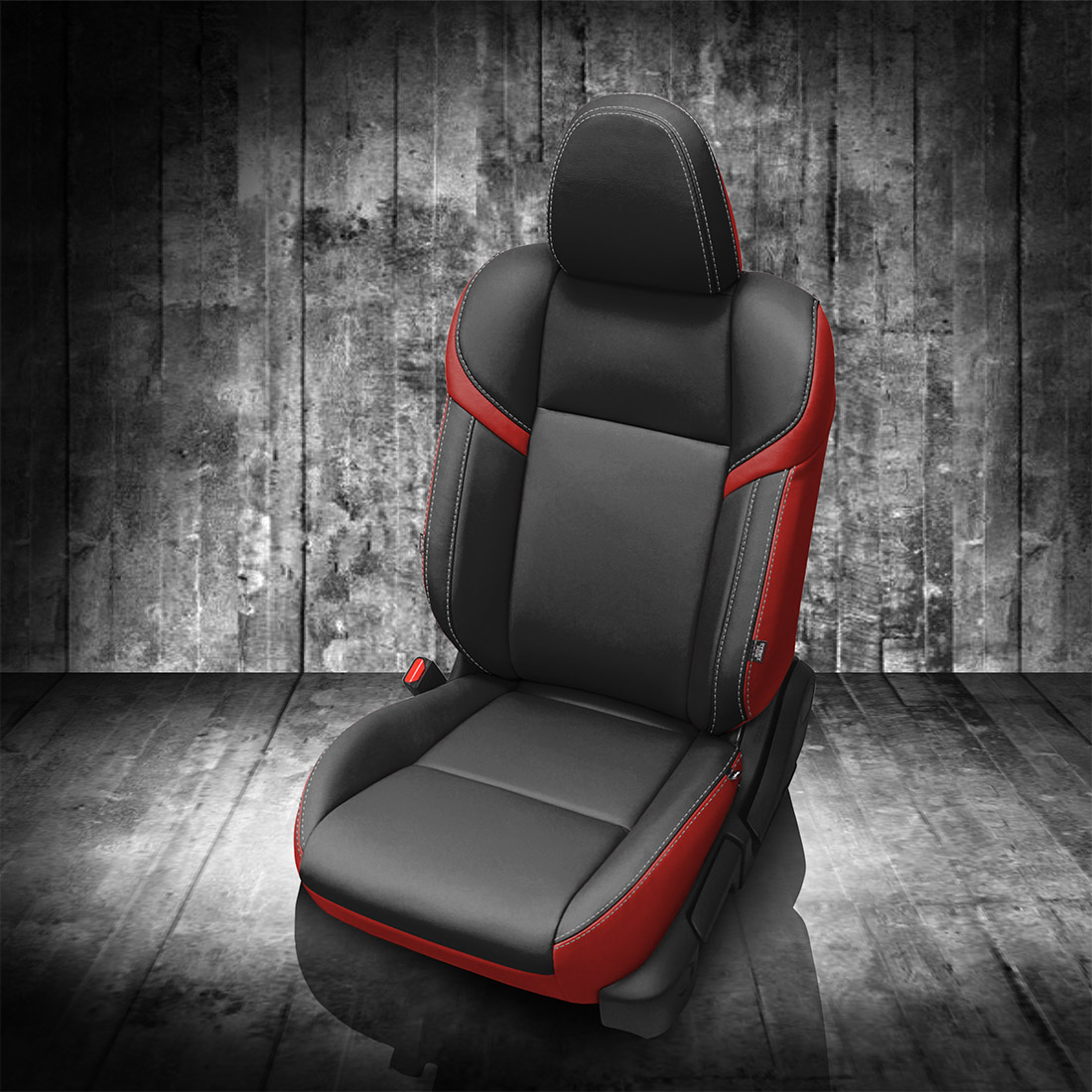 RED wrap, BLACK Center, SILVER contrast all stitch, BLACK wings