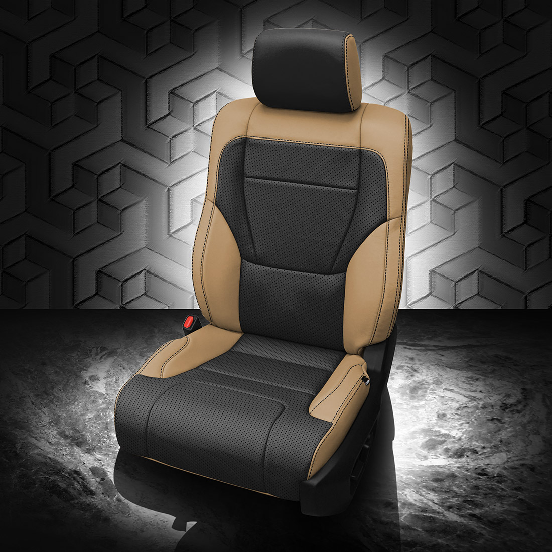 CREAM wrap, BLACK Center, Perf Combo, BLACK contrast all stitch