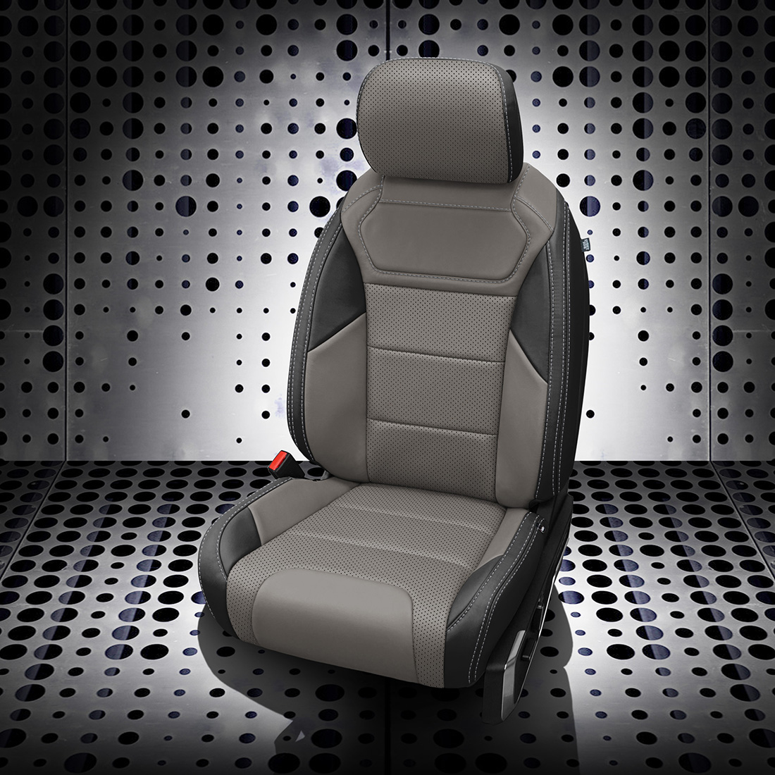 BLACK wrap, ASH Center, Perf Combo, SILVER contrast all stitch, ASH wings