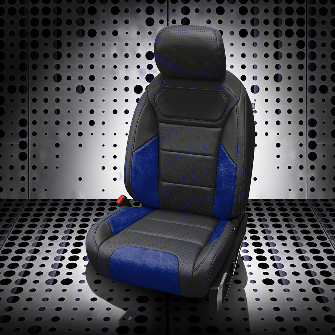 Black wrap, Barracuda Blue combo, Sapphire Suedezkin wings, Royal Blue contrast all stitch