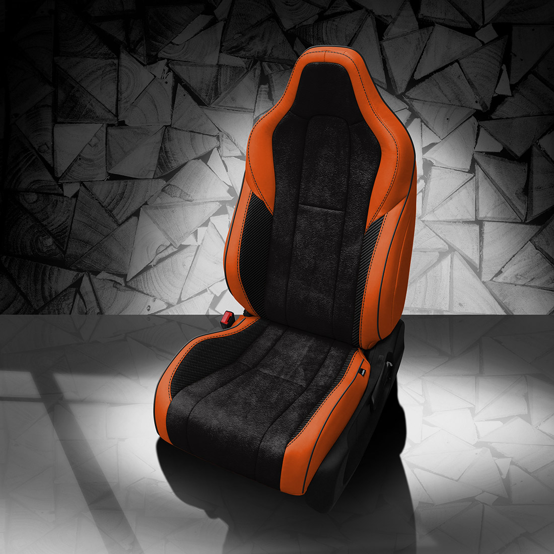 TANGERINE wrap, ~3030 RAVEN Body, BLACK contrast all stitch, C SHADOW wings
