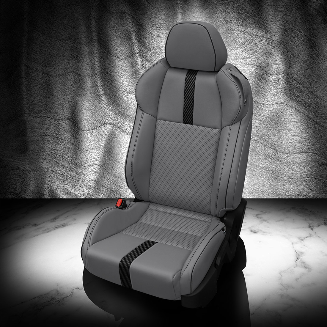 LUNAR GREY wrap, LUNAR GREY Insert, Perf Inserts, BLACK piping, C SHADOW wings