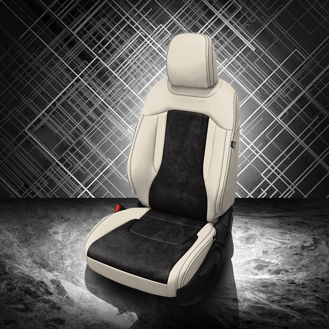 PEARL wrap, ~3030 RAVEN Combo, Perf Combo, BLACK contrast all stitch