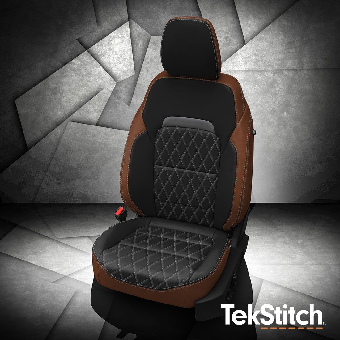 MAHOGANY wrap, BLACK Facing, LUNAR GREY contrast all stitch, LUNAR GREY wings, TekStitch Diamond inserts, MAHOGANY TekColor
