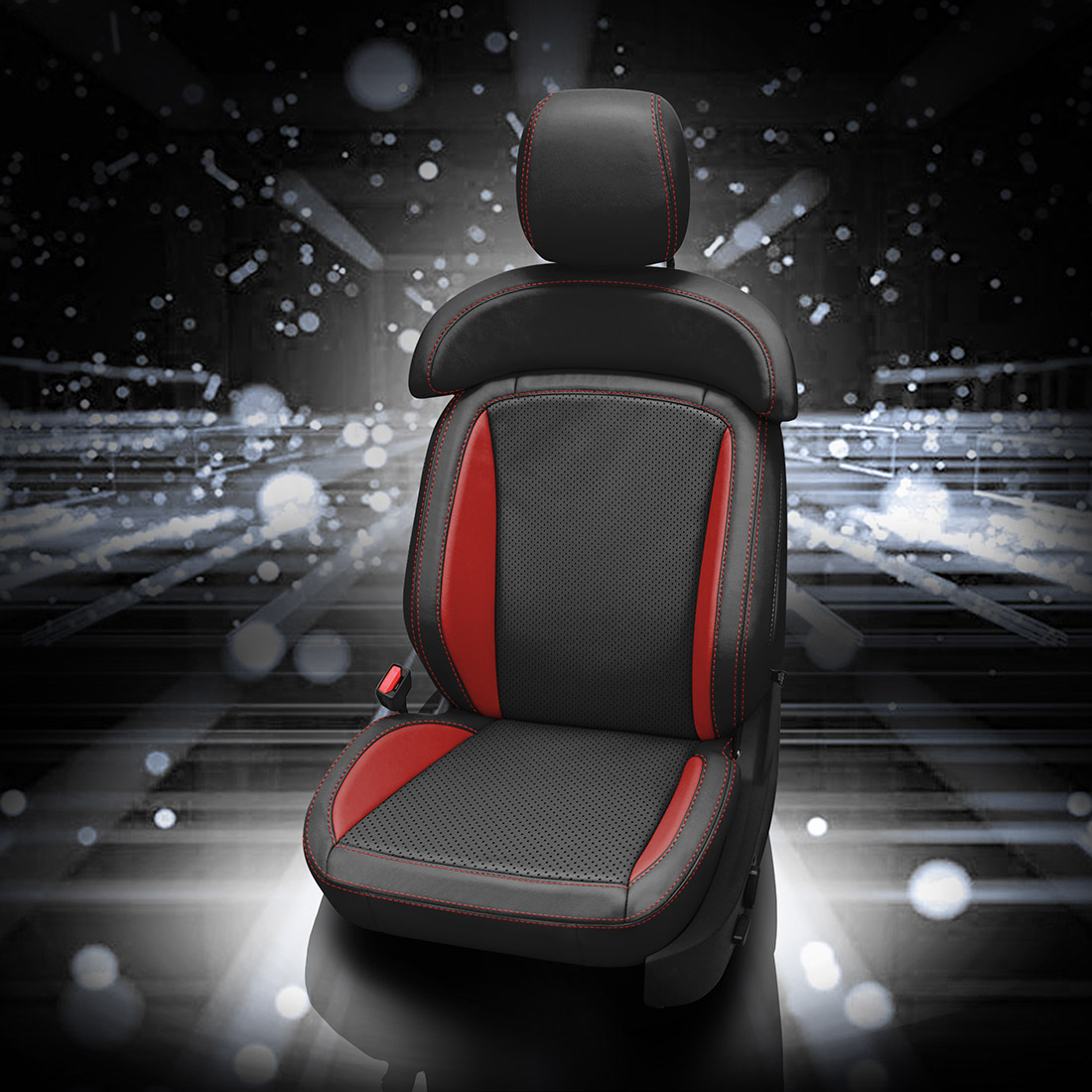 BLACK wrap, RED Wings, Perf Inserts, RED contrast all stitch