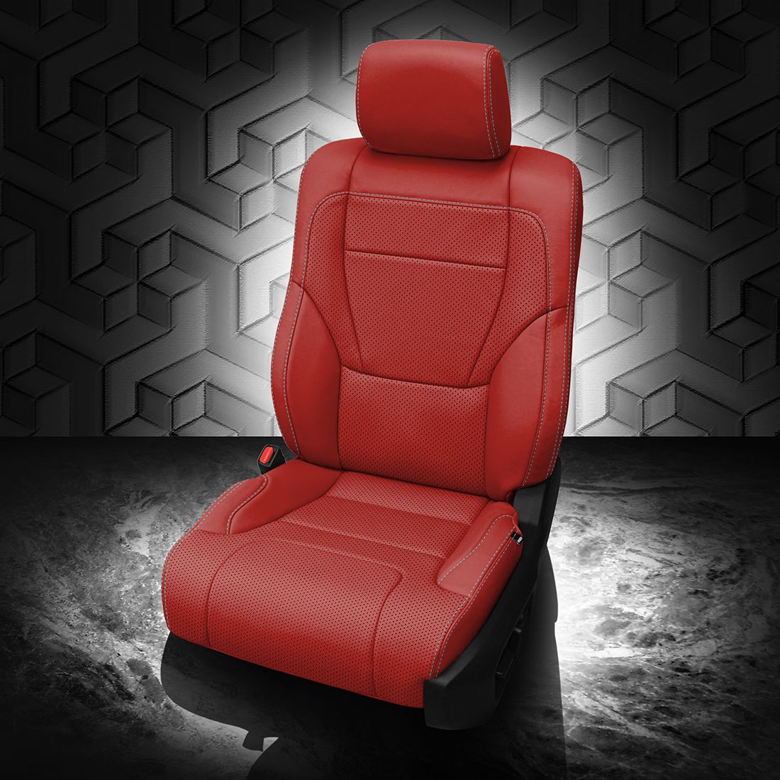 RED wrap, Perf Combo, SILVER contrast all stitch