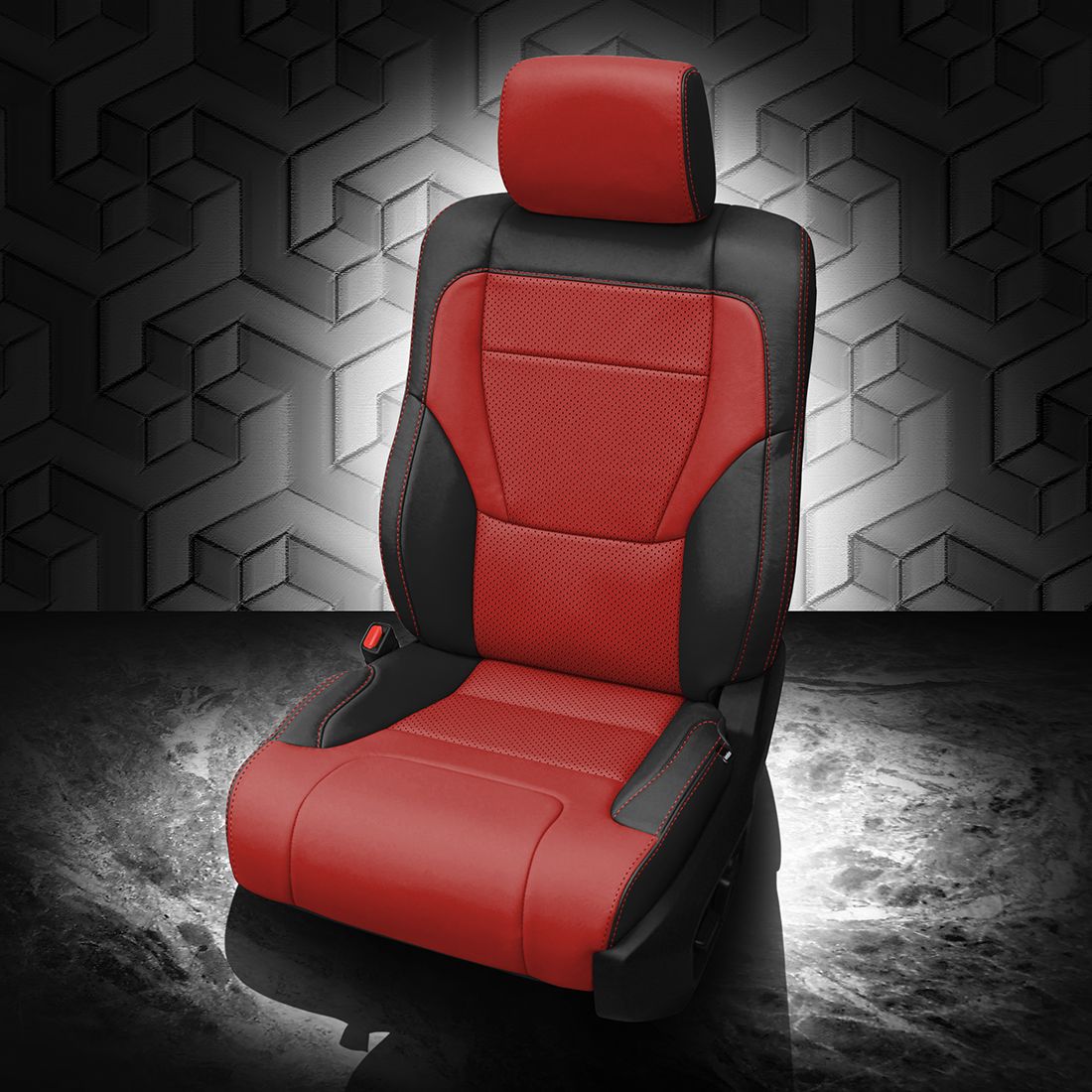 BLACK wrap, RED Center, Perf Combo, RED contrast all stitch
