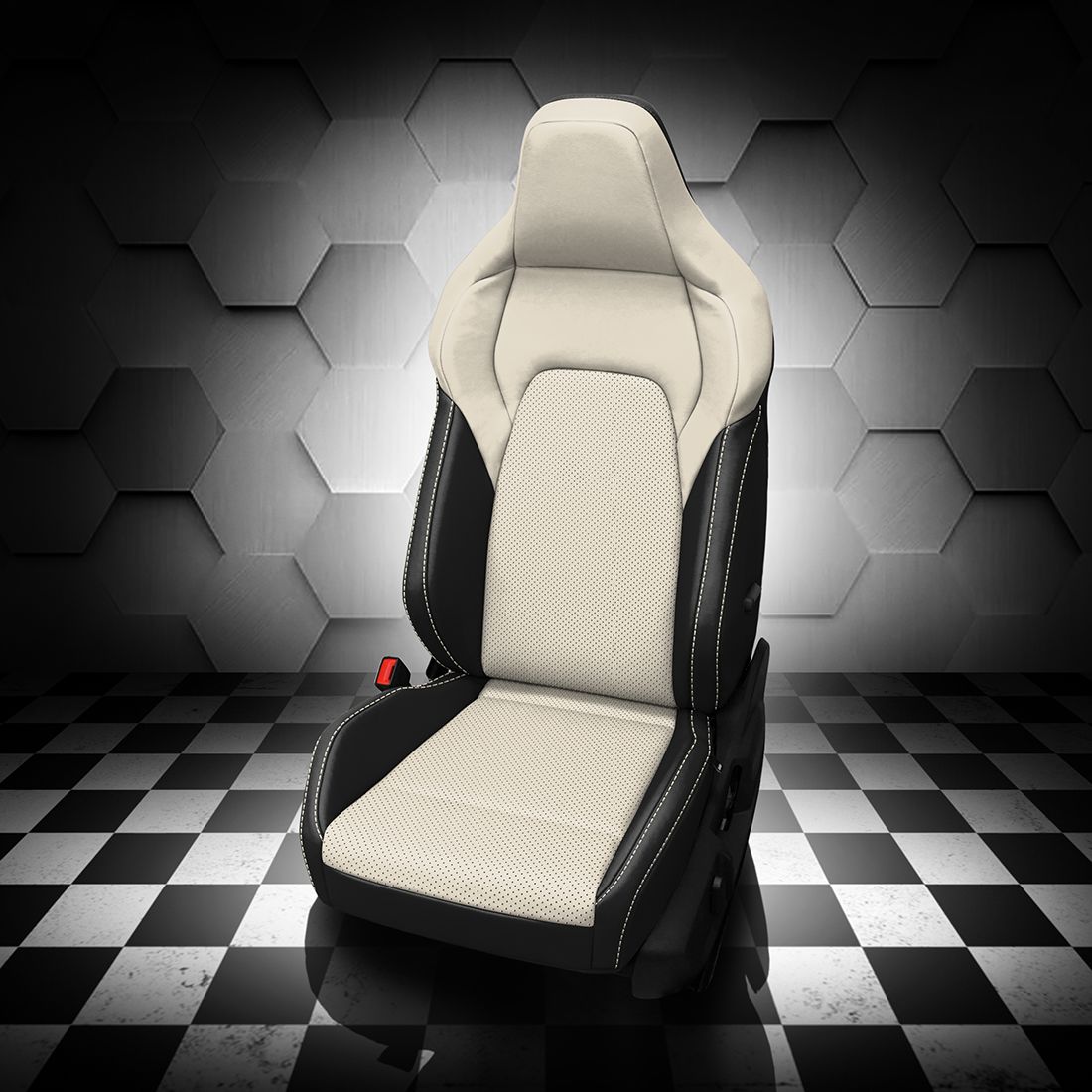 BLACK wrap, PEARL Center, Perf Combo, PEARL contrast all stitch