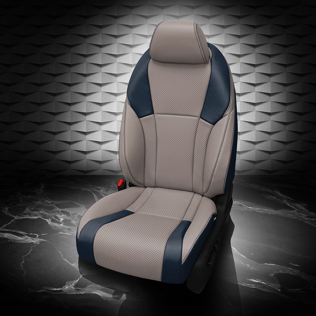 ATLANTIC wrap, DOVE GREY Facing, Perf Body, ATLANTIC double stitching, ATLANTIC wings
