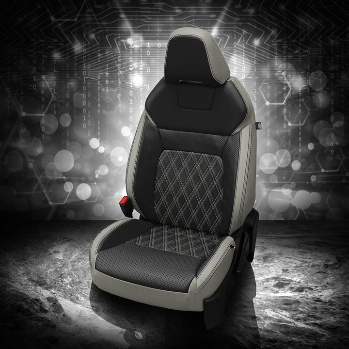 Fossil wrap, Black center, perf combo, Black perf wings, Black contrast all stitch, TekStitch Double Diamond Insert,
Fossil Tek Color