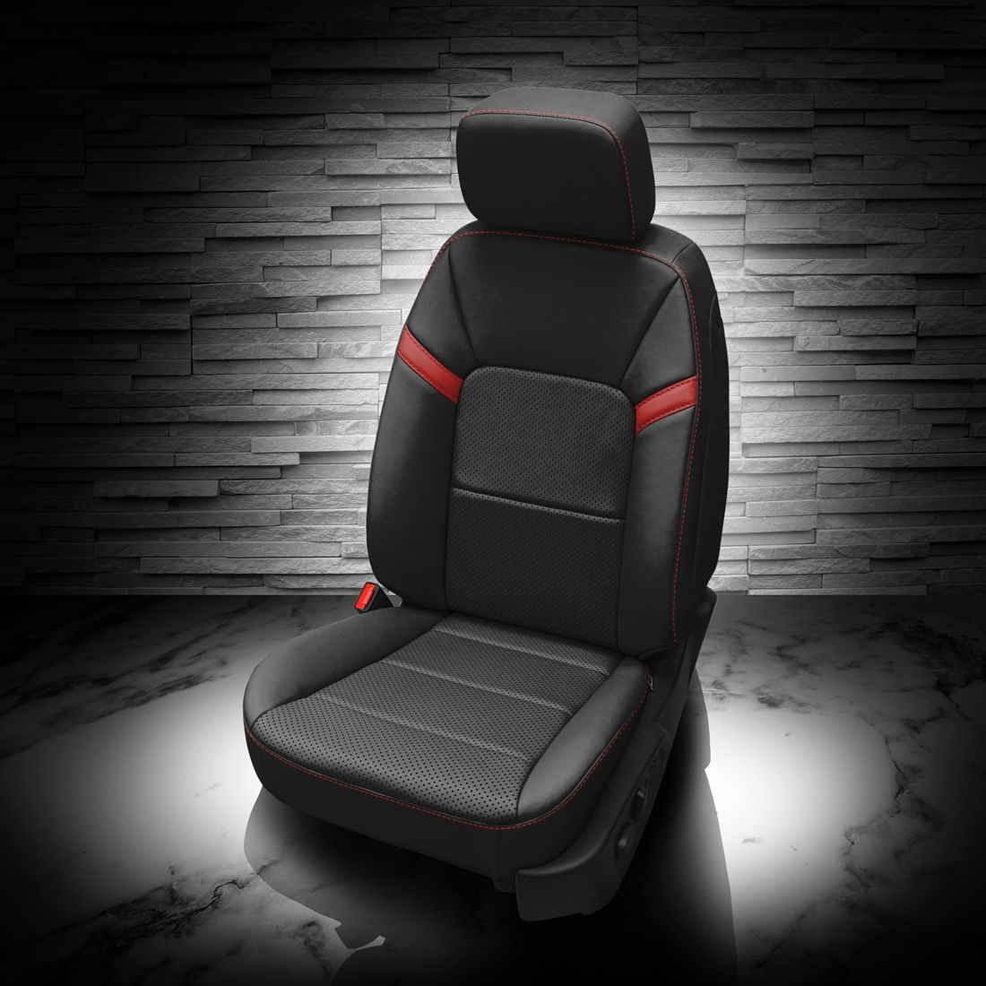 BLACK wrap, RED Wings, Perf Combo, RED contrast all stitch