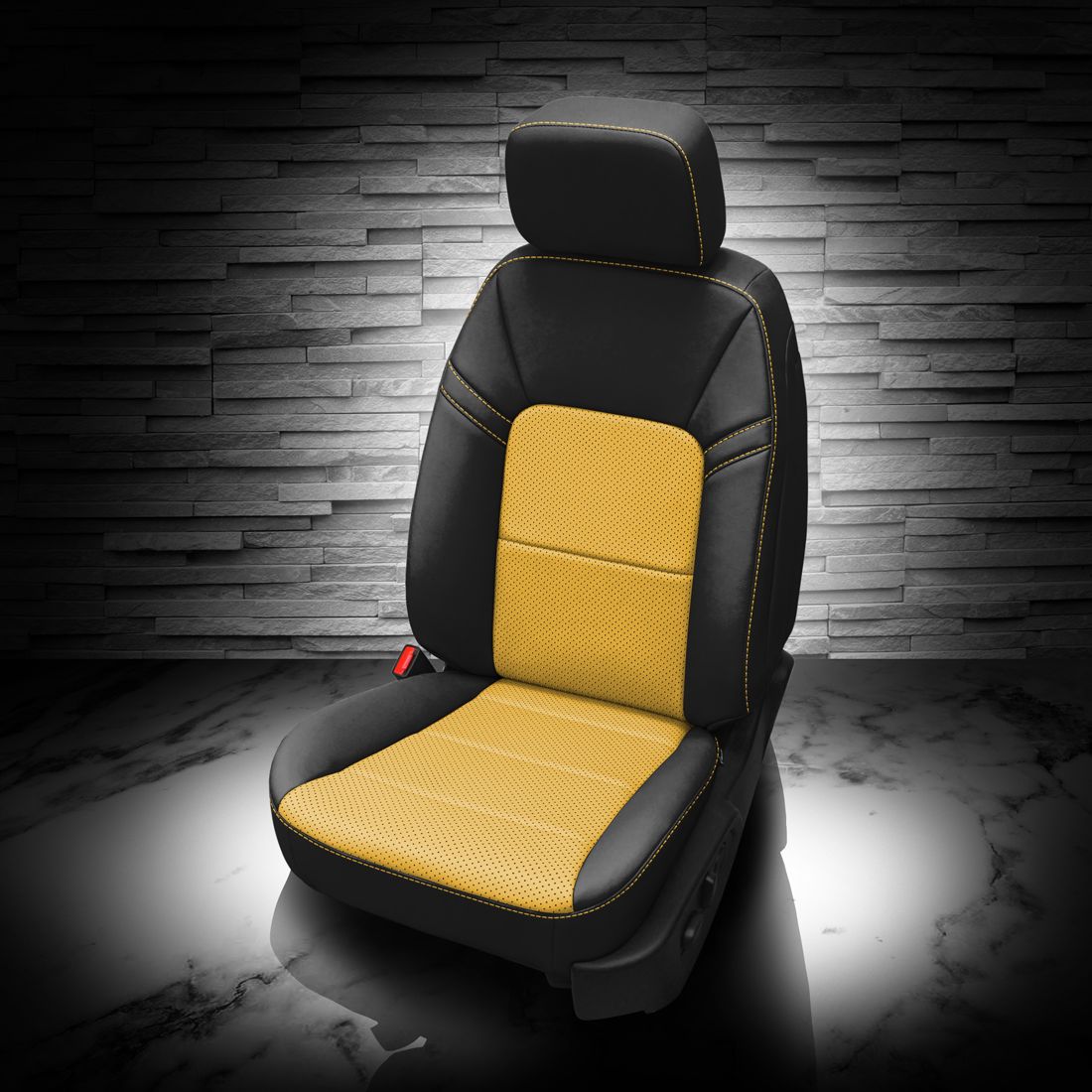 BLACK wrap, MAIZE Combo, Perf Combo, MAIZE contrast all stitch