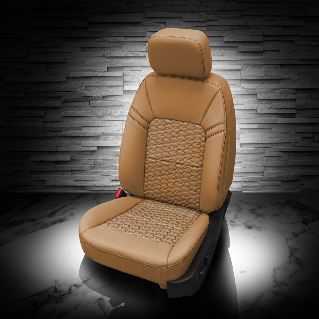 TAN wrap, BLACK contrast all stitch, TekStitch Double hex inserts, BLACK TekColor