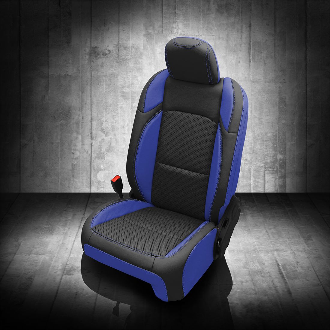 COBALT wrap, BLACK Facing, Perf Combo, COBALT contrast all stitch, COBALT wings