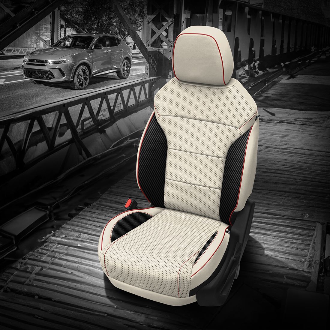 PEARL wrap, PEARL Body, Perf Body, RED piping, C SHADOW wings