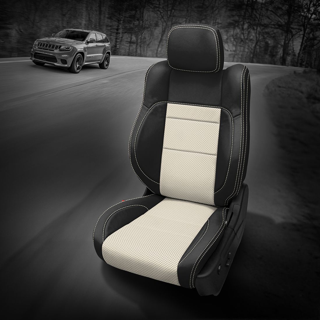 BLACK wrap, PEARL Combo, Perf Combo, PEARL contrast all stitch