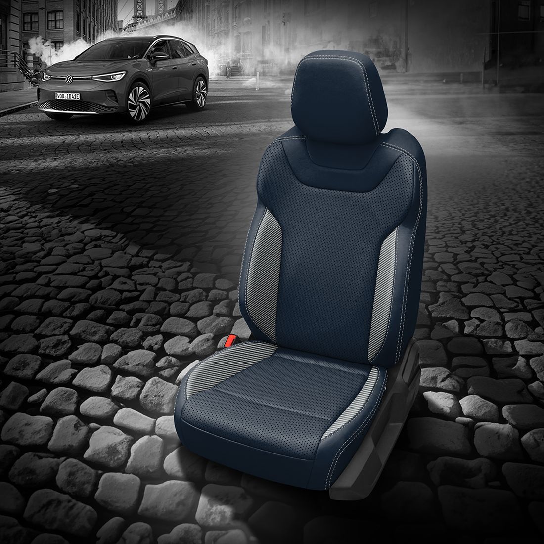 Atlantic wrap, perf combo, Carbon Nickel Vinyl wings, Silver contrast all stitch