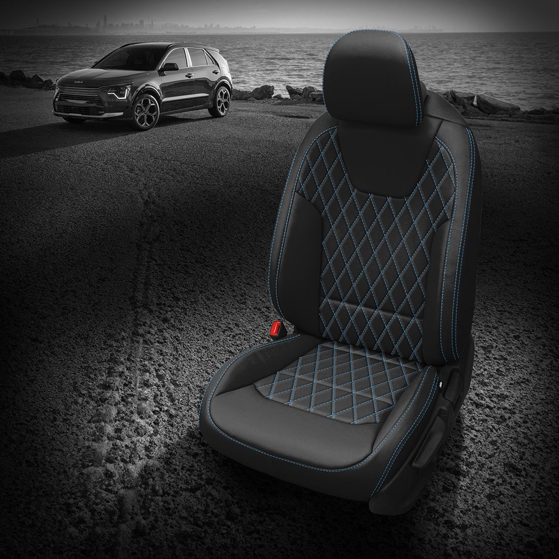 BLACK wrap, +BAHAMA contrast all stitch, TekStitch Diamond inserts, +BAHAMA TekColor