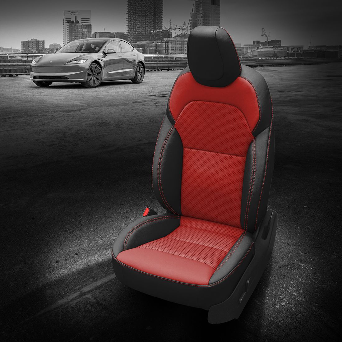 BLACK wrap, RED Body, Perf Inserts, RED contrast all stitch
