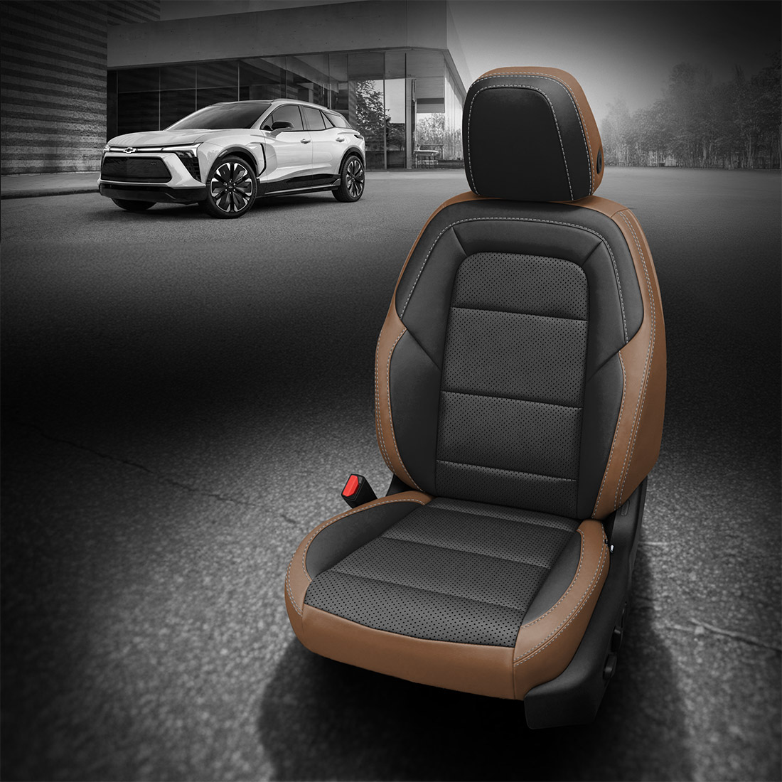 MAHOGANY wrap, BLACK Center, Perf Combo, SILVER contrast all stitch, MAHOGANY wings