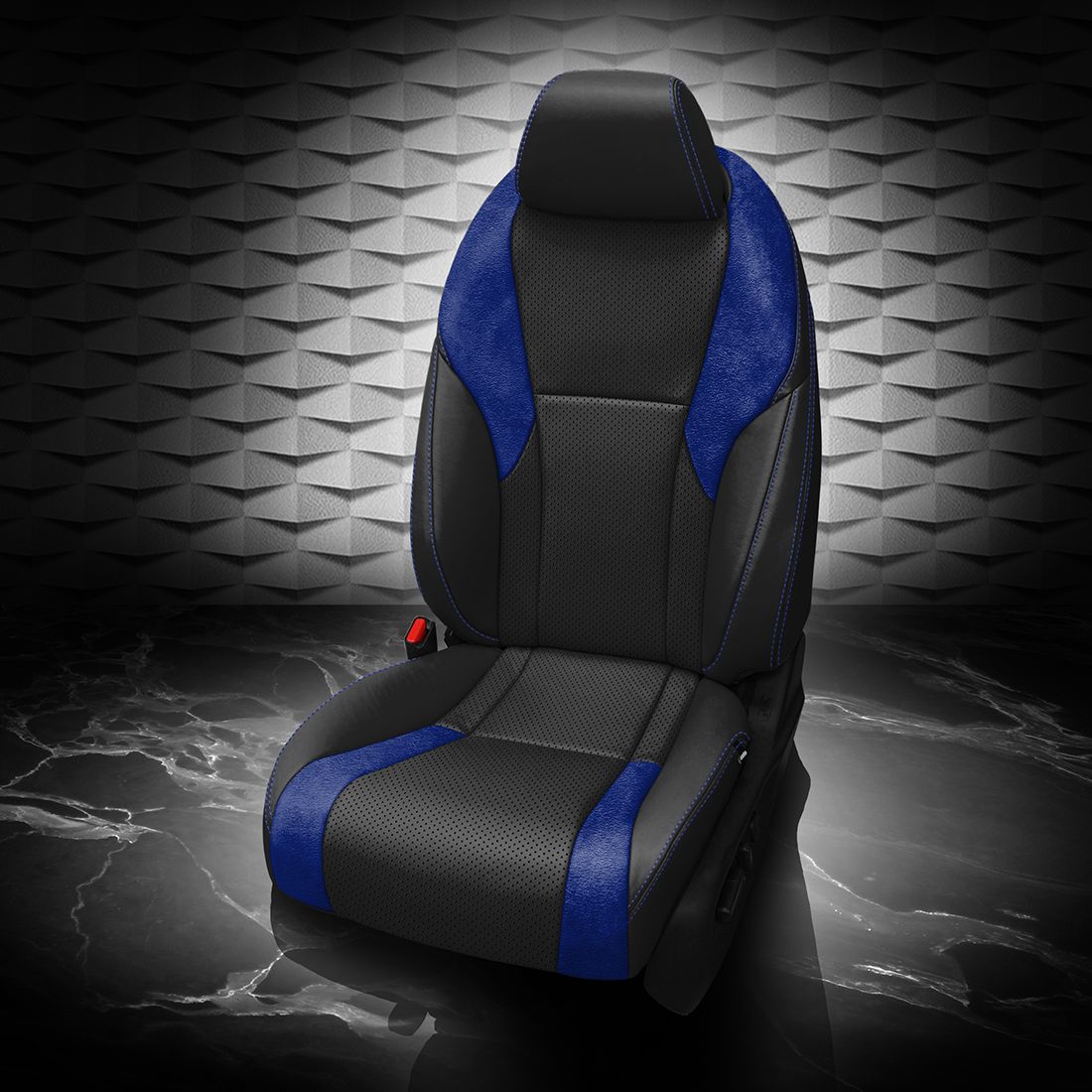 BLACK wrap, ~3037 SAPPHIRE Wings, Perf Body, +ROYAL BLUE contrast all stitch