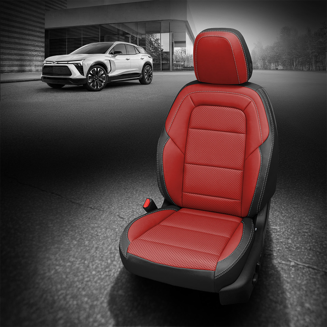 BLACK wrap, RED Center, Perf Combo, SILVER contrast all stitch, RED wings
