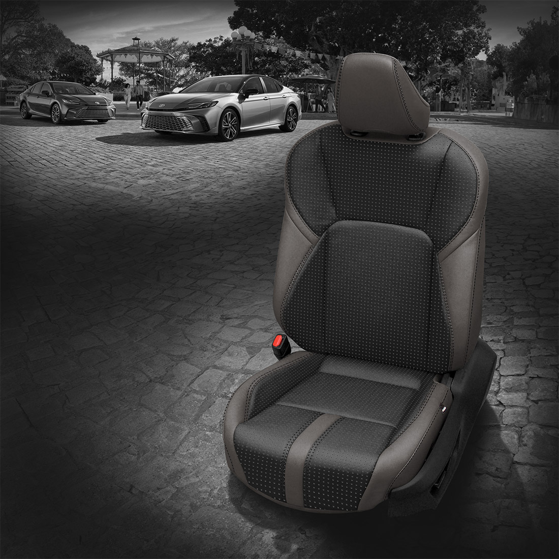 LT GREY wrap, BCDA FLINT Body, BLACK contrast all stitch