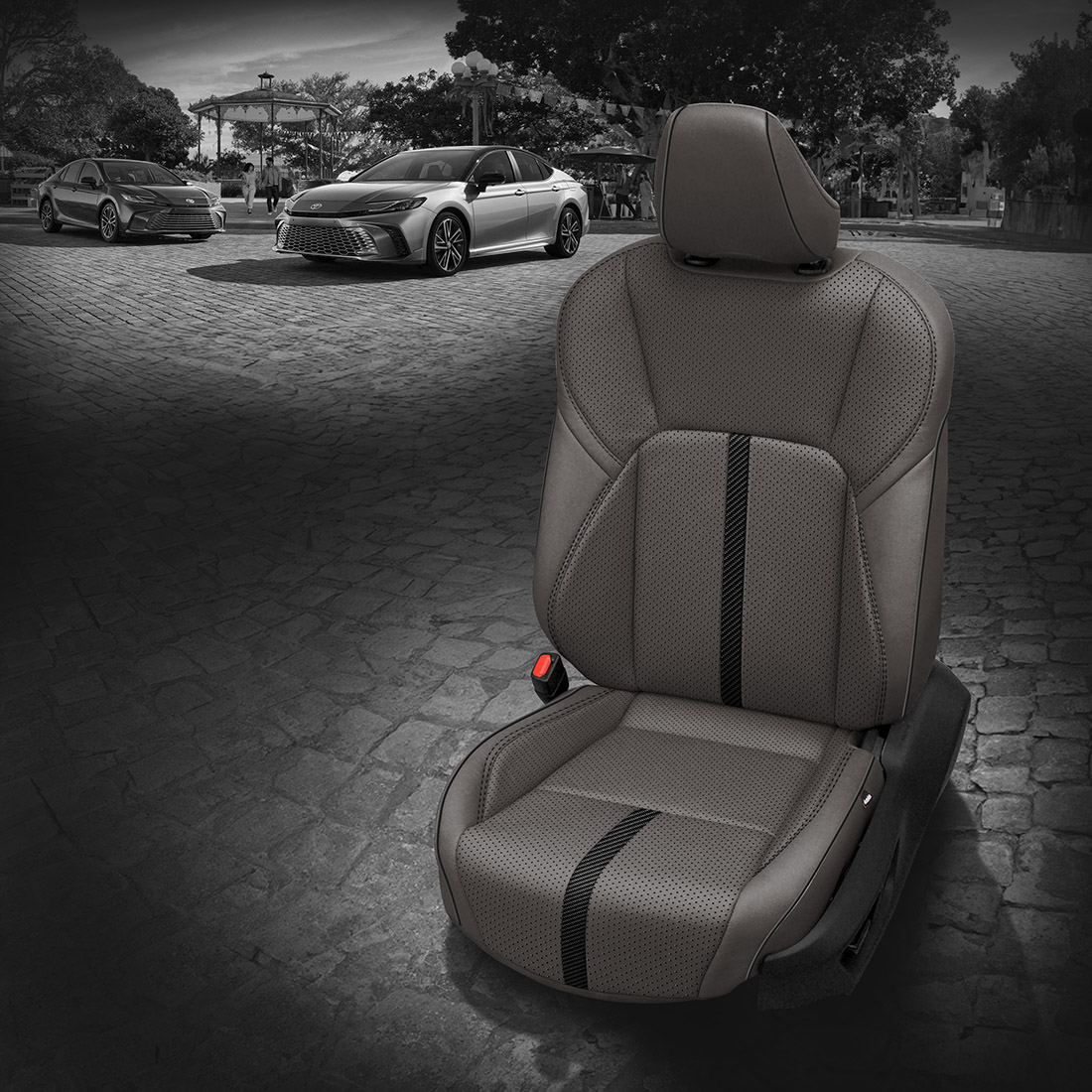 LT GREY wrap, C SHADOW Wings, Perf Body, BLACK piping