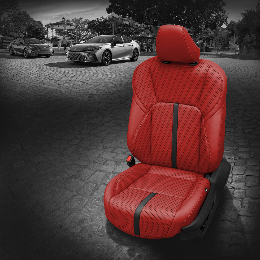 RED wrap, BLACK Wings, Perf Body, RED double stitching