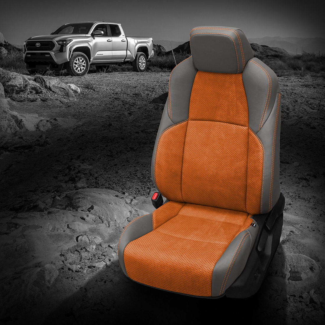 ICE GREY wrap, ~3032 MANGO Body, Perf Body & Wings, +CITRUS ORANGE contrast all stitch, ~3032 MANGO wings