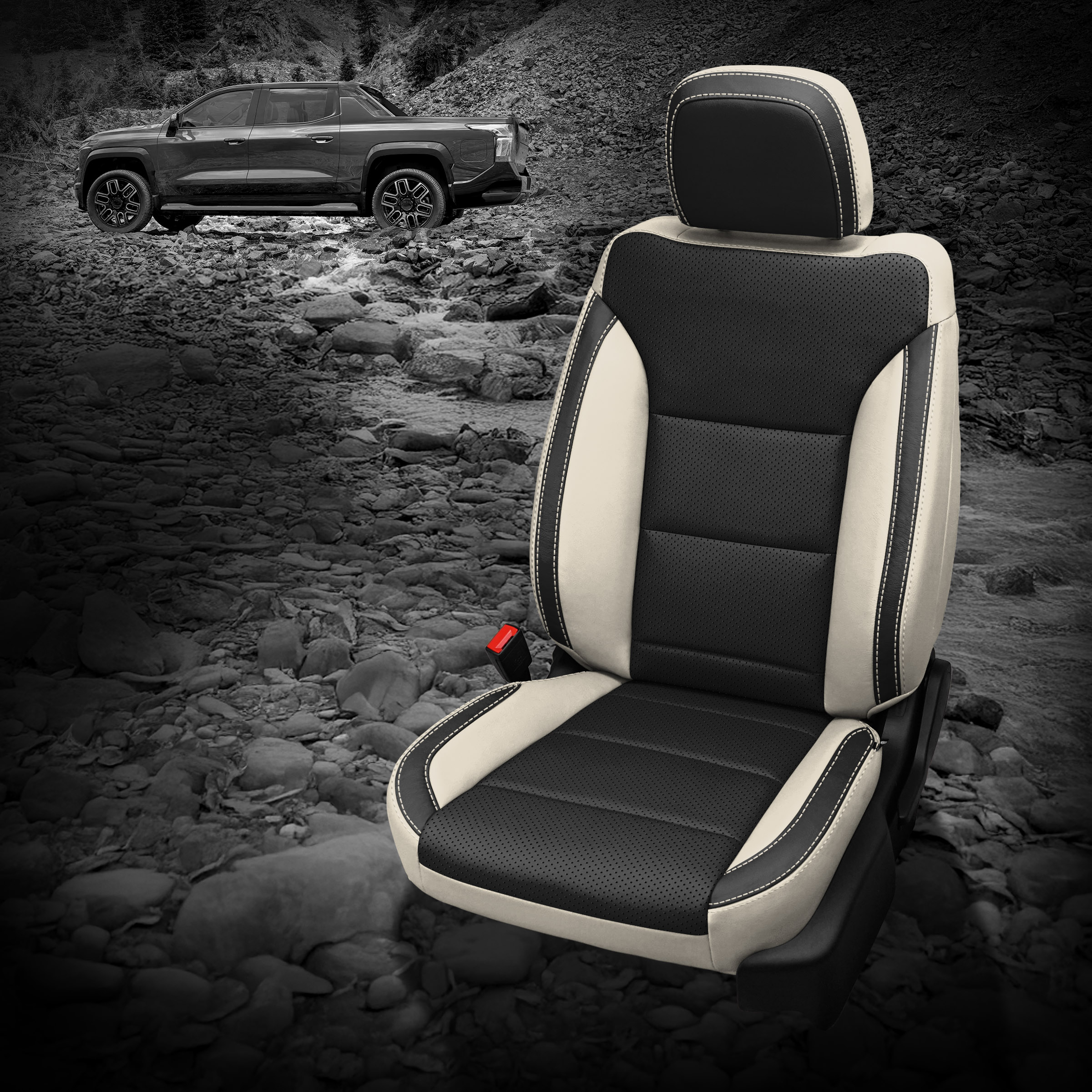 PEARL wrap, BLACK Facing, Perf Body, PEARL double stitching, PEARL wings