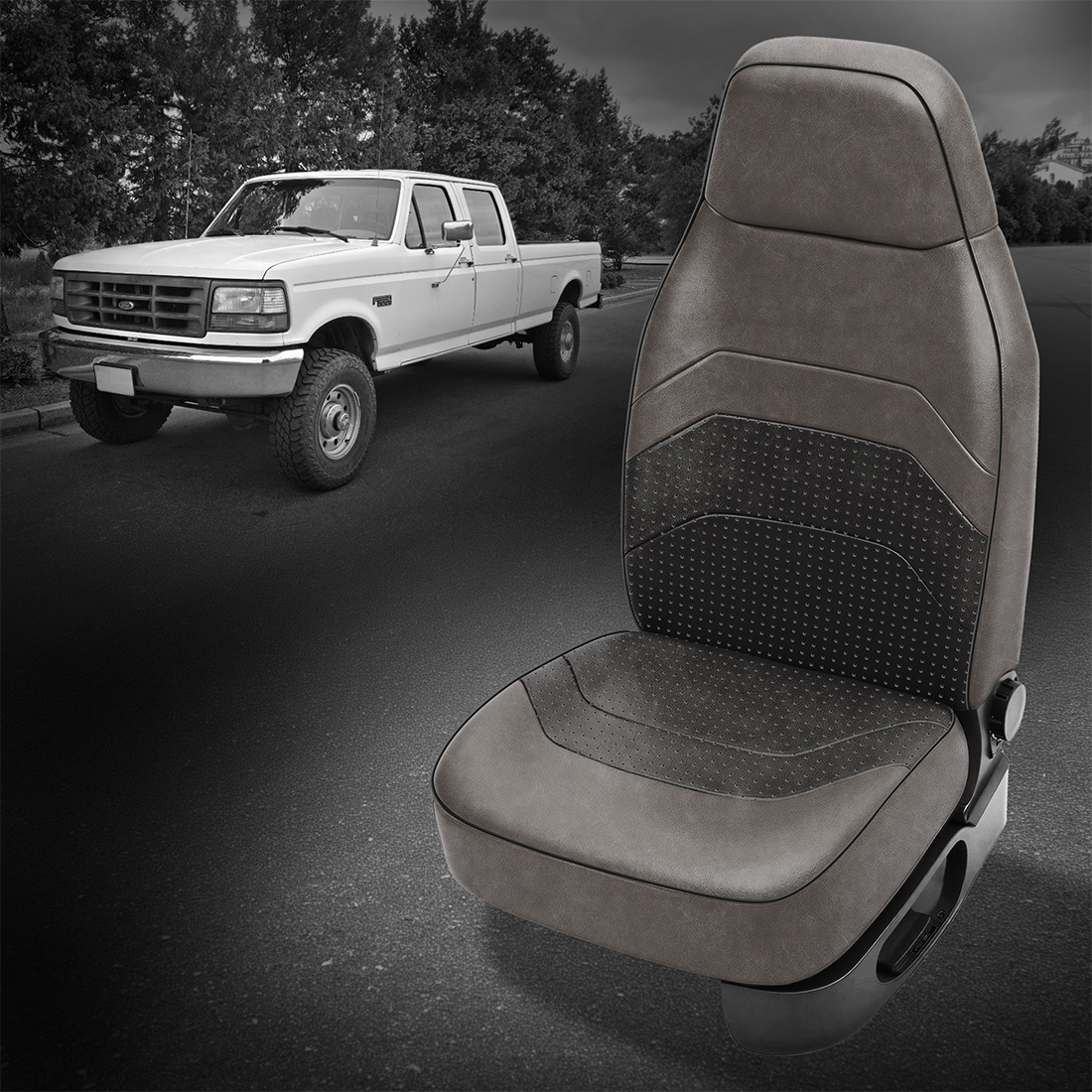 LT GREY wrap, BCDA FLINT Insert, BLACK piping
