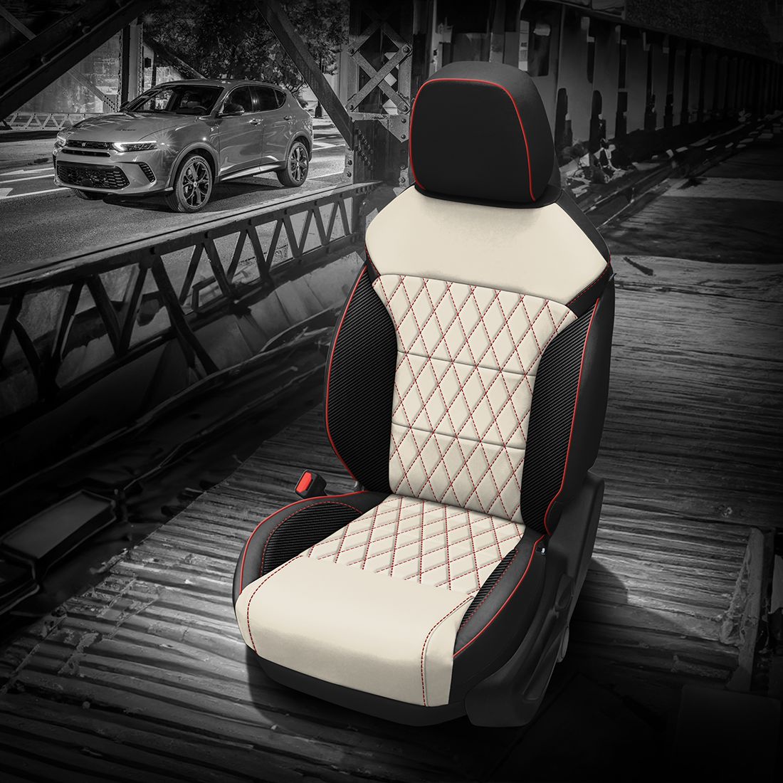 BLACK wrap, PEARL Body, RED piping, C SHADOW wings