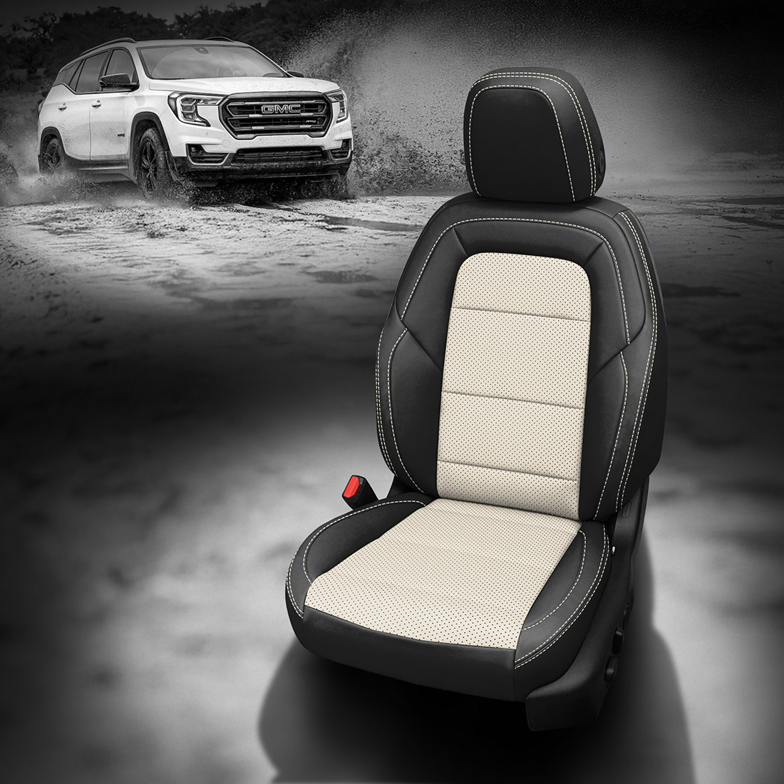 BLACK wrap, PEARL Combo, Perf Combo, SILVER contrast all stitch