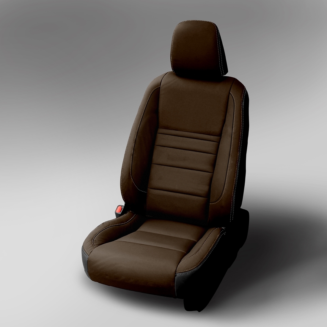 BLACK wrap, COFFEE Facing, Perf Inserts, TEAK double stitching