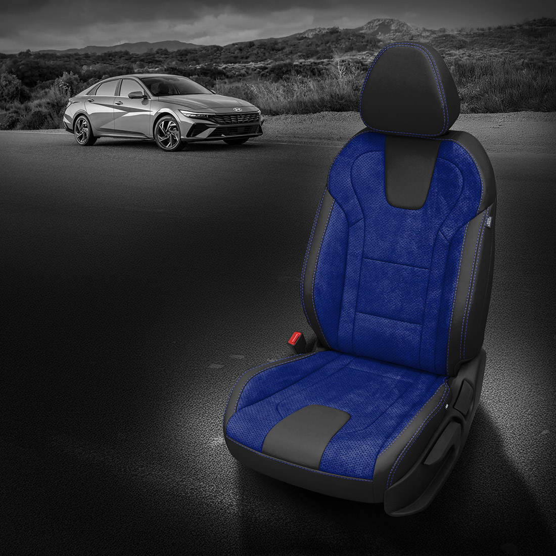 BLACK wrap, ~3037 SAPPHIRE Insert, Perf Inserts & Wings, +ROYAL BLUE contrast all stitch, ~3037 SAPPHIRE wings