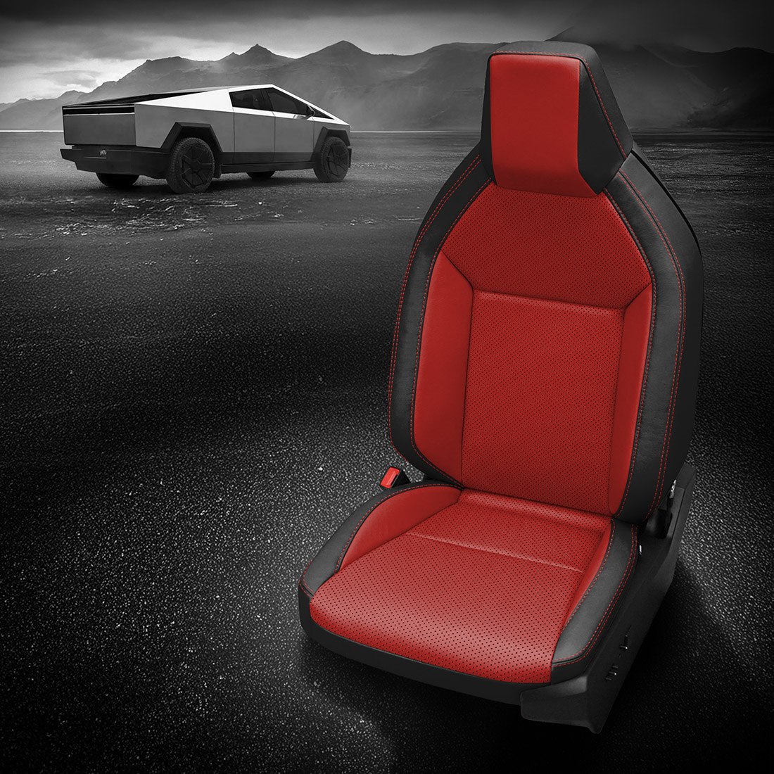 BLACK wrap, RED Center, Perf Body, RED contrast all stitch, RED wings