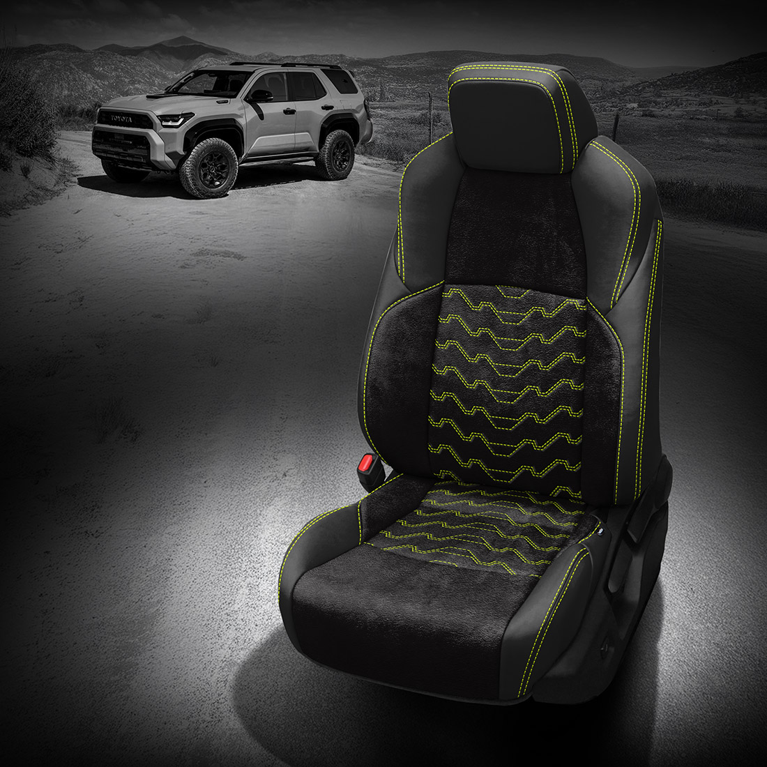 Black wrap, Raven Suedezkin body, Raven Suedezkin wings, Electric Lime contrast all stitch, TekStitch Valleys Insert, Tek color Electric Lime
