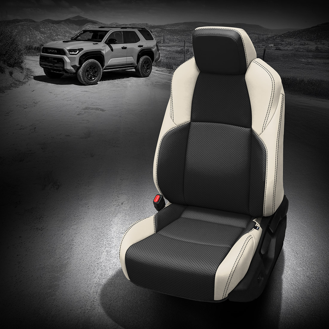 PEARL wrap, BLACK Center, Perf Body & Wings, BLACK contrast all stitch, BLACK wings