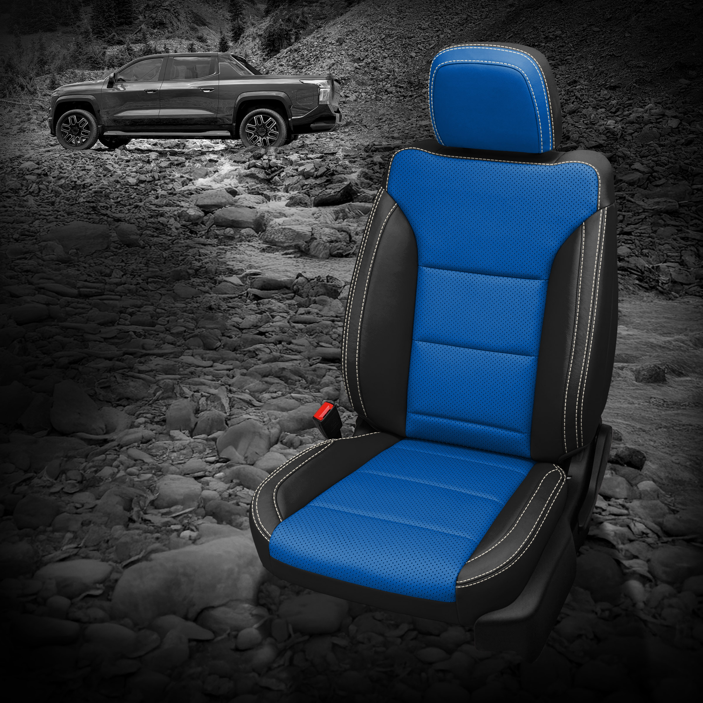 BLACK wrap, BERMUDA (EXOTIC VINYL) Center, Perf Body, PEARL contrast all stitch