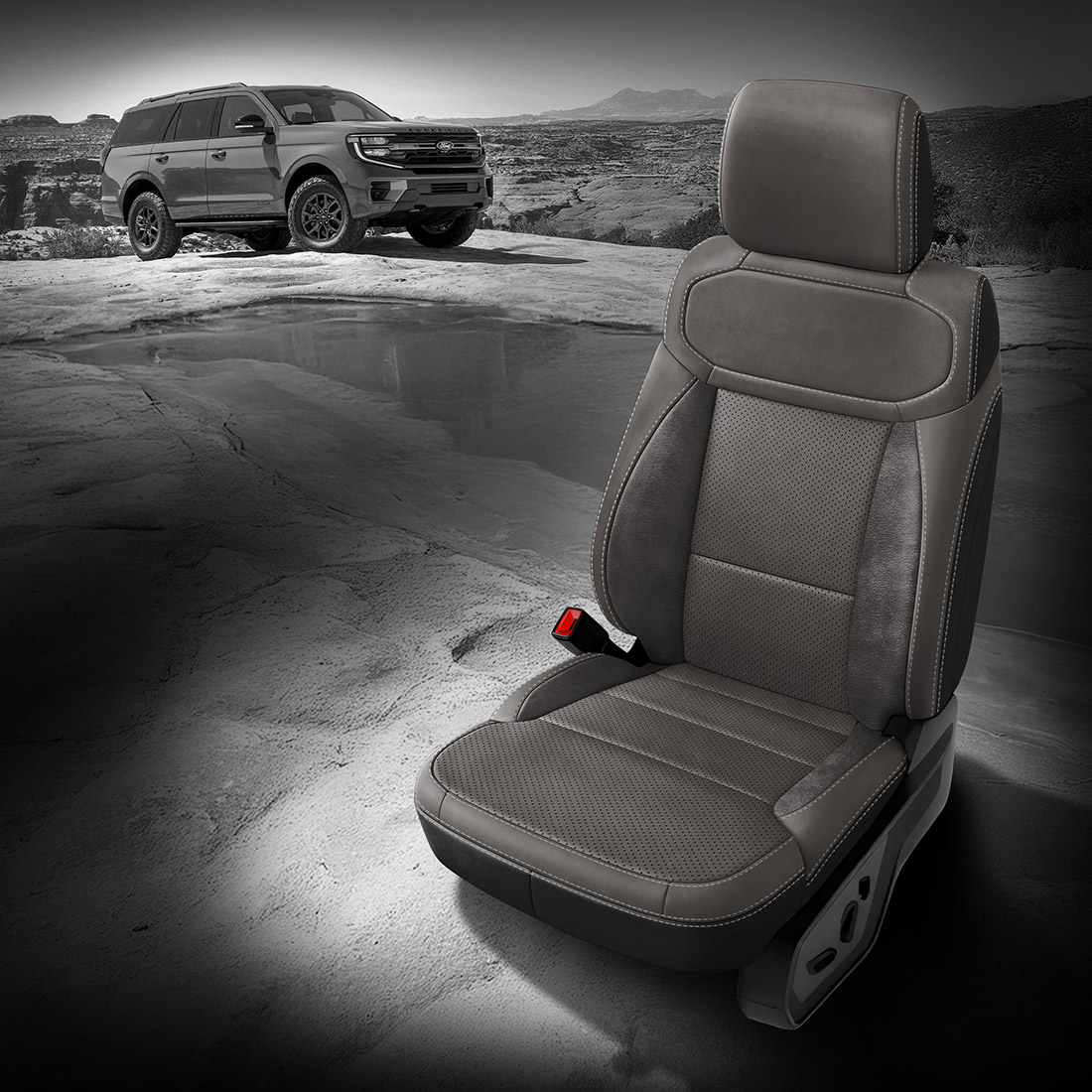 BLACK wrap, LT GREY Facing, Perf Combo, SILVER contrast all stitch, ~6929 DARK SLATE wings